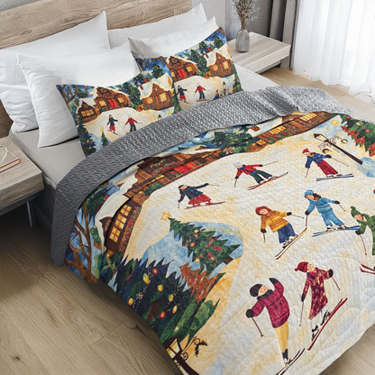 Shineful All Season Quilt 3-Piece Set - Winter Wonderland Ski