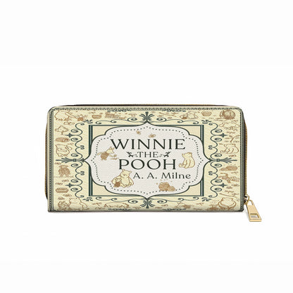 Shineful Leather Clutch Purse With Wristlet Strap Handle Pooh’s Timeless