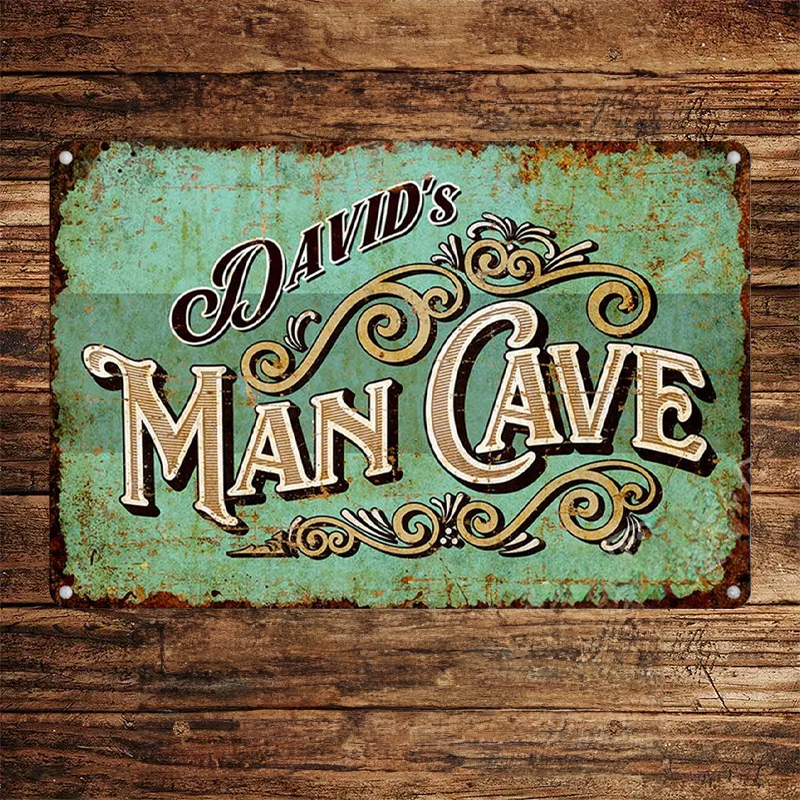 Shineful 2D Metal Sign Personalized Rustic Cave