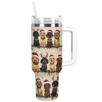 Shineful Tumbler Weihnachts-Dackelparty