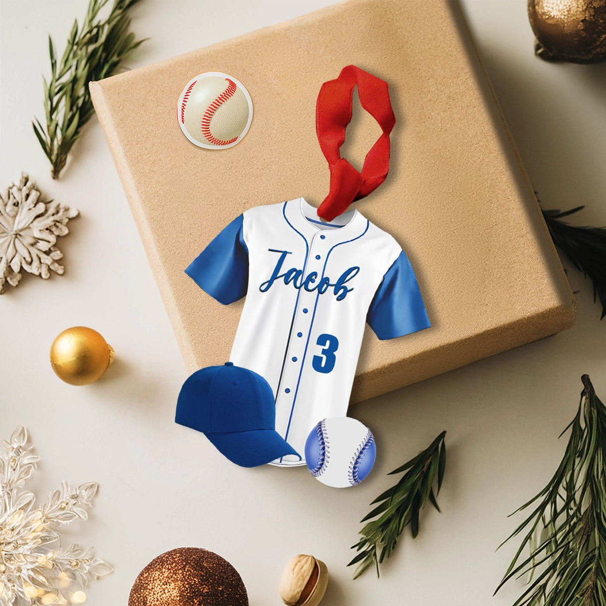 Shineful 2D Acrylic Ornament Personalized Baseball Jersey