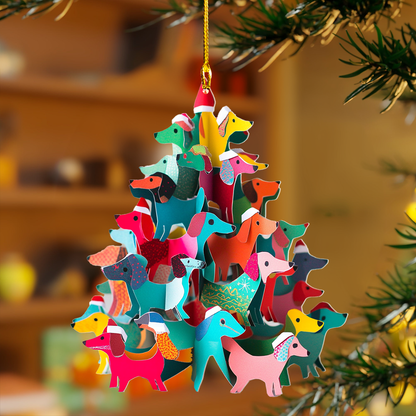 Glänzendes 2D-Acryl-Ornament – ​​Wagging Wonder