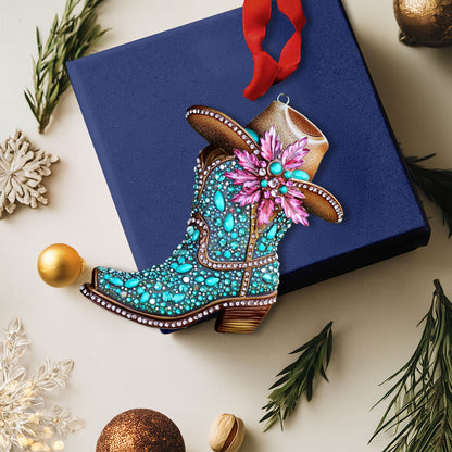 Shineful 2D Acrylic Ornament Enchanting Cowboy Boot