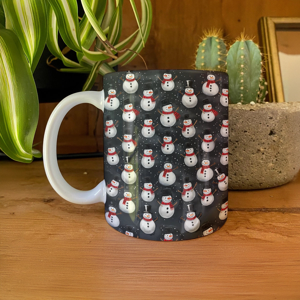 Shineful Ceramic Mug Holiday Hugs Snowman Christmas