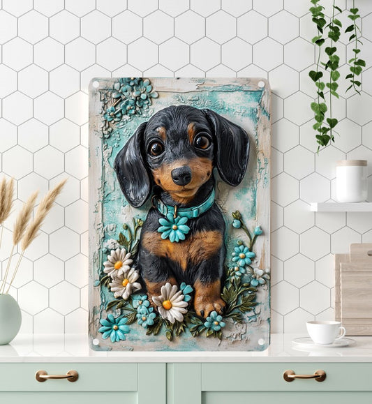 Shineful 2D Metal Sign Dachshund Dream