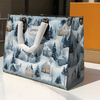 Sac en cuir brillant Snow Village