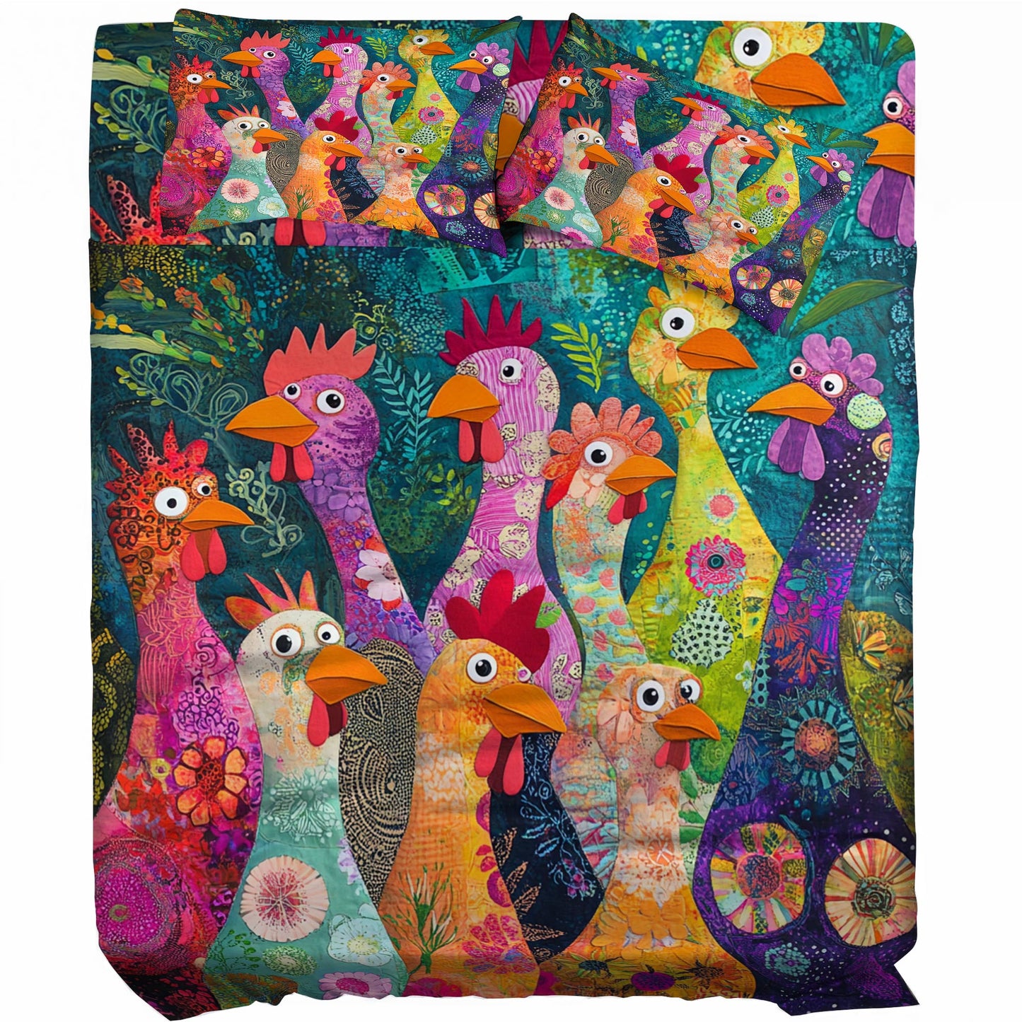 Ensemble de draps Shineful 4 pièces Chicken Lady