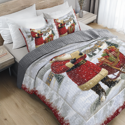 Shineful All Season Quilt 3-Piece Set - Santa