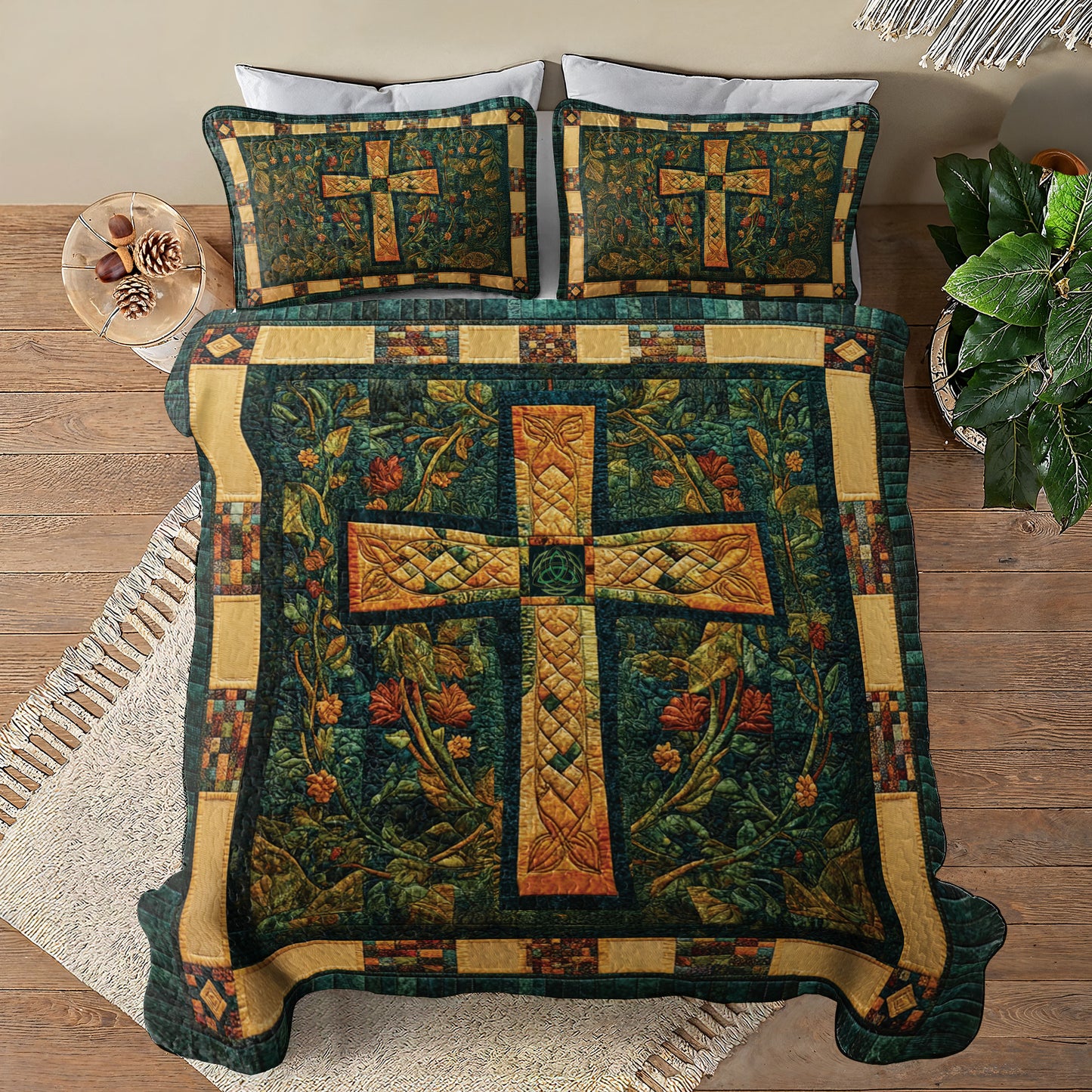 Shineful All Season Quilt 3-Piece Set Faithful Roots