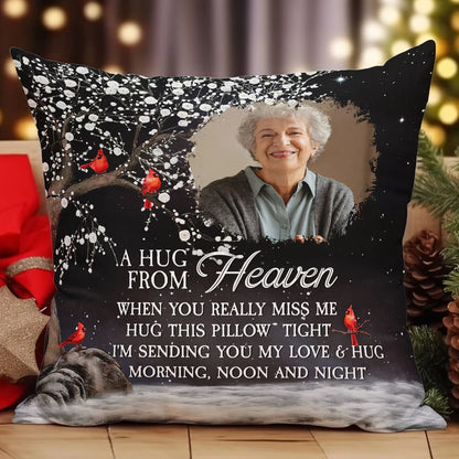 Shineful Pillow A Hug From Heaven I'm Always With You Personalized Photo Pillow Insert Included