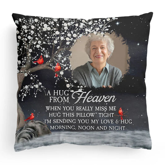 Shineful Pillow A Hug From Heaven I'm Always With You Personalized Photo Pillow Insert Included