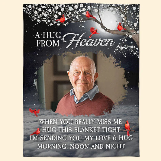 Shineful Blanket A Hug From Heaven - Personalized Photo Blanket