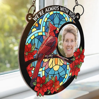 Shineful Custom Foto „I'm Always With You“ Gedenken – Personalisiertes Fenster-Sonnenfänger-Ornament zum Aufhängen