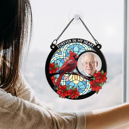 Shineful Custom Foto „I'm Always With You“ Gedenken – Personalisiertes Fenster-Sonnenfänger-Ornament zum Aufhängen