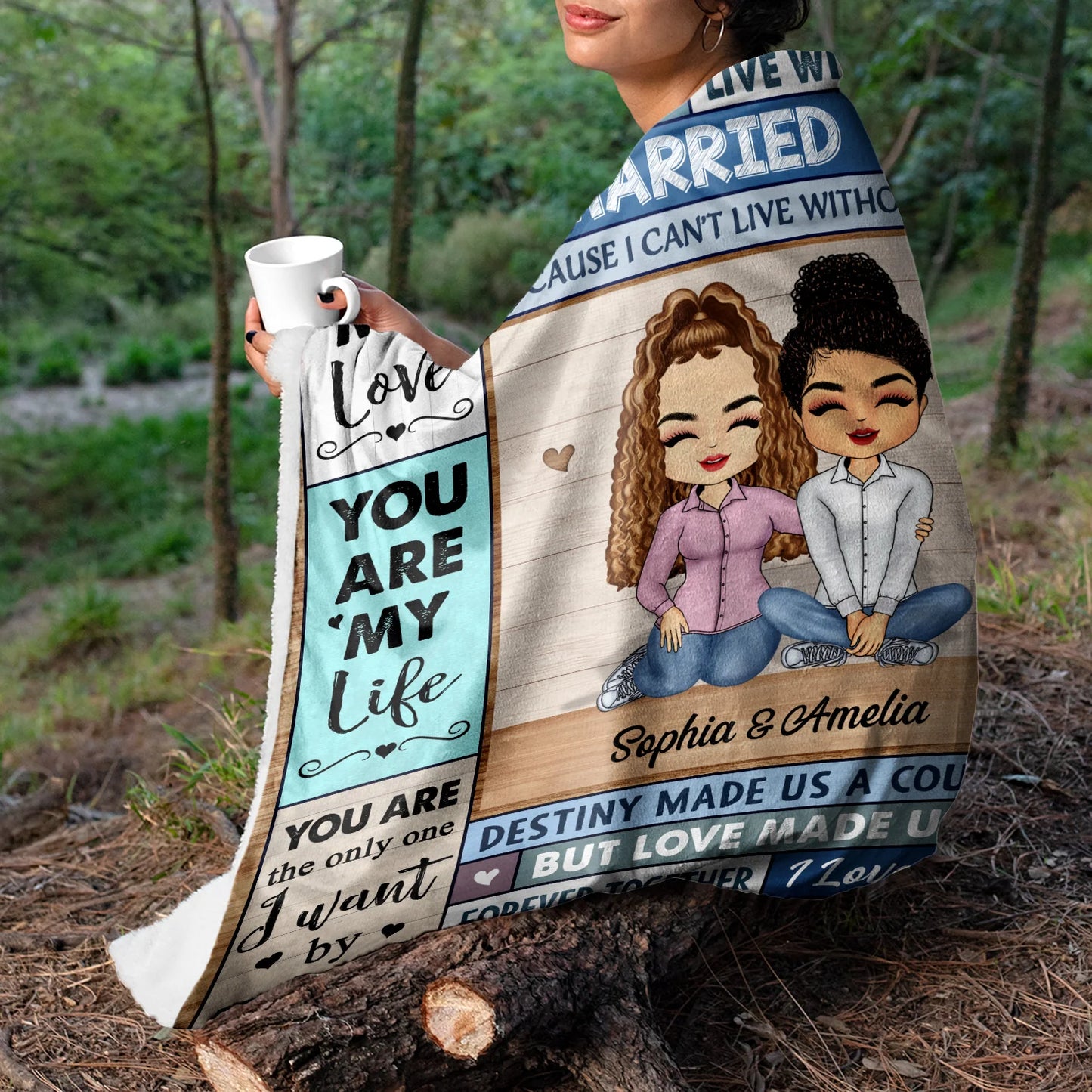 Shineful You Are My Love I Married You Because I Can't Live Without You Husband Wife - Personalized Blanket