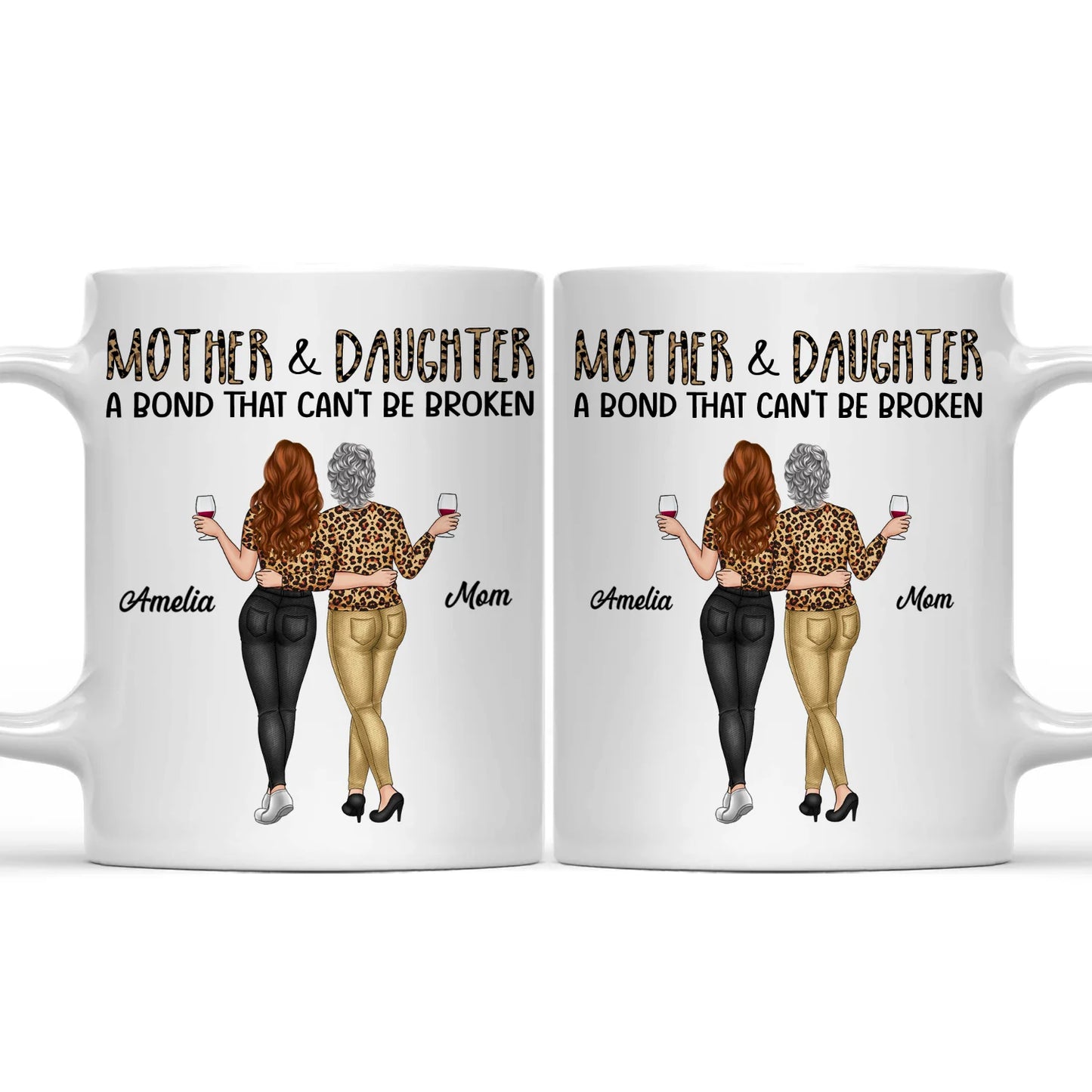 Shineful Mug Gift For Mom, Mother, Grandma - Mother & Daughters A Bond That Can't Be Broken Personalized TH7