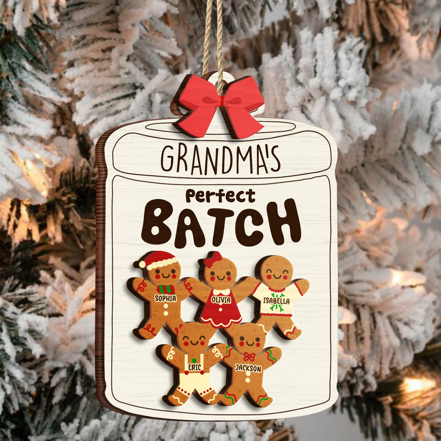 Grandma Grandpa Mom Dad Perfect Patch - Gift For Grandparents Personalized 2-Layered Wooden