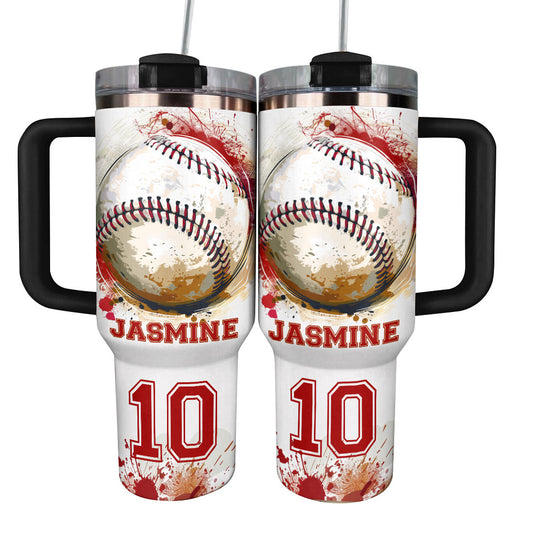 Shineful Personalized Tumbler Baseball Love