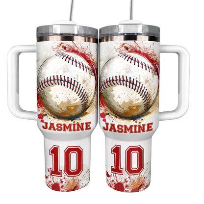 Shineful Personalized Tumbler Baseball Love