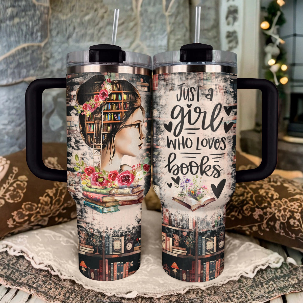 Shineful Tumbler Just A Girl Who Loves Books