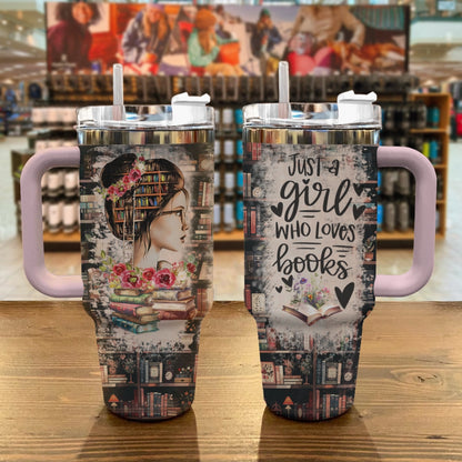 Shineful Tumbler Just A Girl Who Loves Books