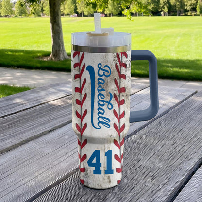 Shineful Personalized Tumbler Baseball All of My Life