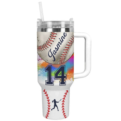 Shineful Perstonalized Tumbler Baseball In Love