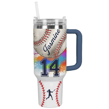 Shineful Perstonalized Tumbler Baseball In Love