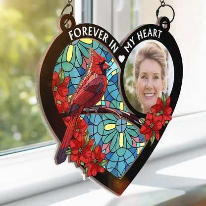 Shineful Custom Photo I'm Always With You Memorial Heart - Personalized Window Hanging Suncatcher Ornament