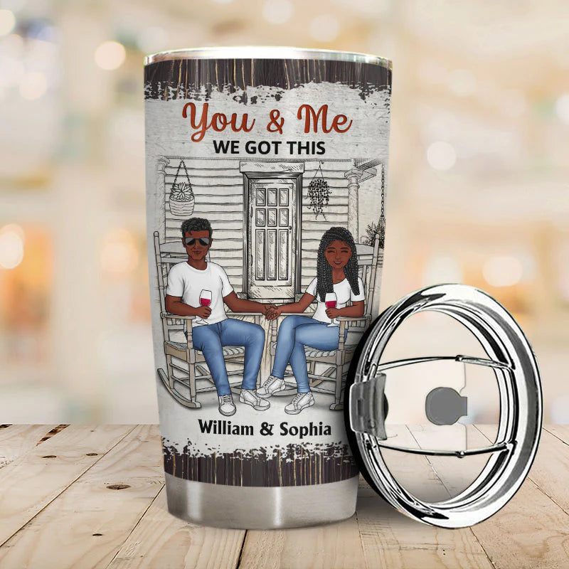 Couple de la famille Shineful Le jour où je t'ai rencontré - Cadeau pour couple - Verre personnalisé de 20 oz