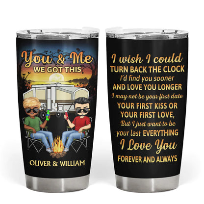 Shineful Tumbler 20 Oz Gift For Couple - I Wish I Could Turn Back The Clock Husband Wife