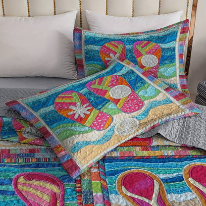 Shineful All Season Quilt 3-Piece Set Pretty Flip Flops