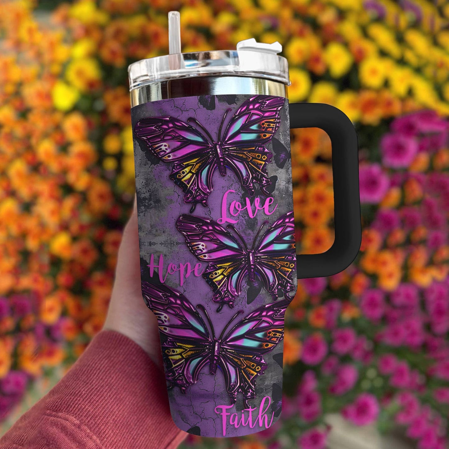 Shineful Tumbler Butterfly Faith Hope Love Ver1