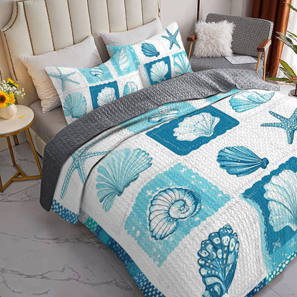 Shineful All Season Quilt 3-Piece Set Beach In My Heart