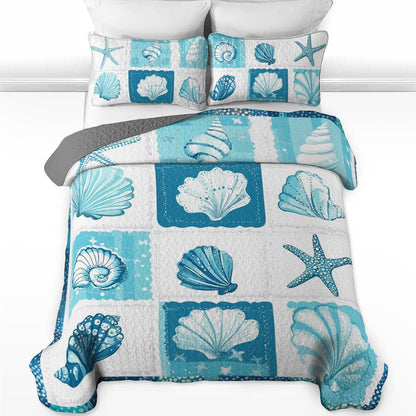 Shineful All Season Quilt 3-Piece Set Beach In My Heart