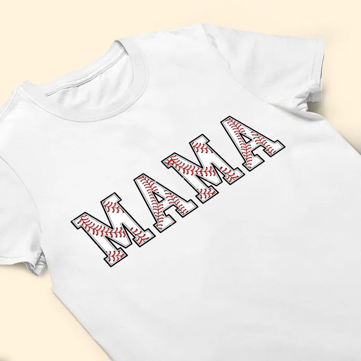 Shineful T-Shirt Gift For Mom - Baseball Mama Custom Name And Number Personalized Unisex T-Shirt