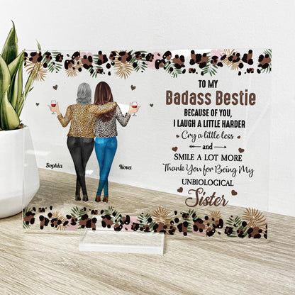 Shineful Acrylic Plaque Personalized Because Of You I Laugh A Little Harder Friendship