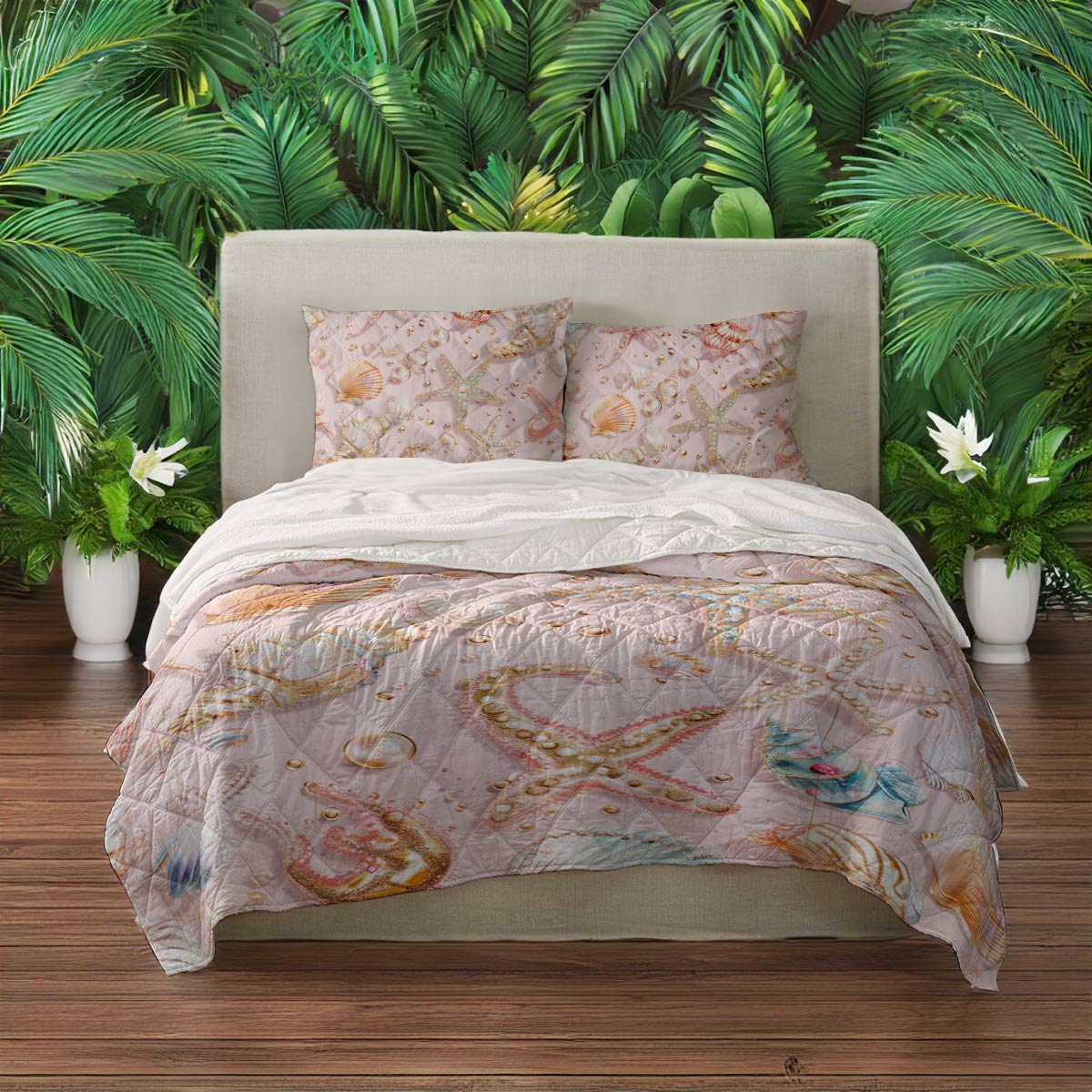 Shineful All Season Quilt 3-Piece Set Seashell Serenade