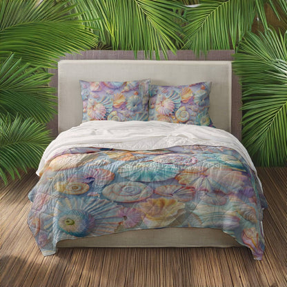 Shineful All Season Quilt 3-Piece Set Gorgeous Seashell 2