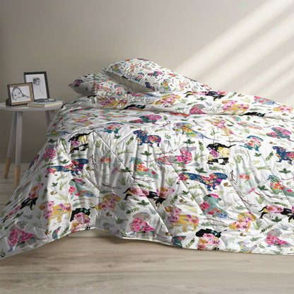 Shineful Quilt 3-Piece Set Dachshund Floral