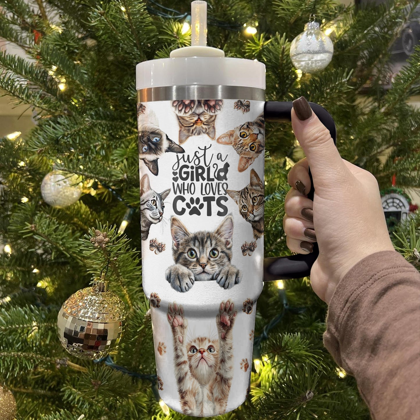 Shineful Tumbler Cat Lovers « Juste une fille qui aime les chats »