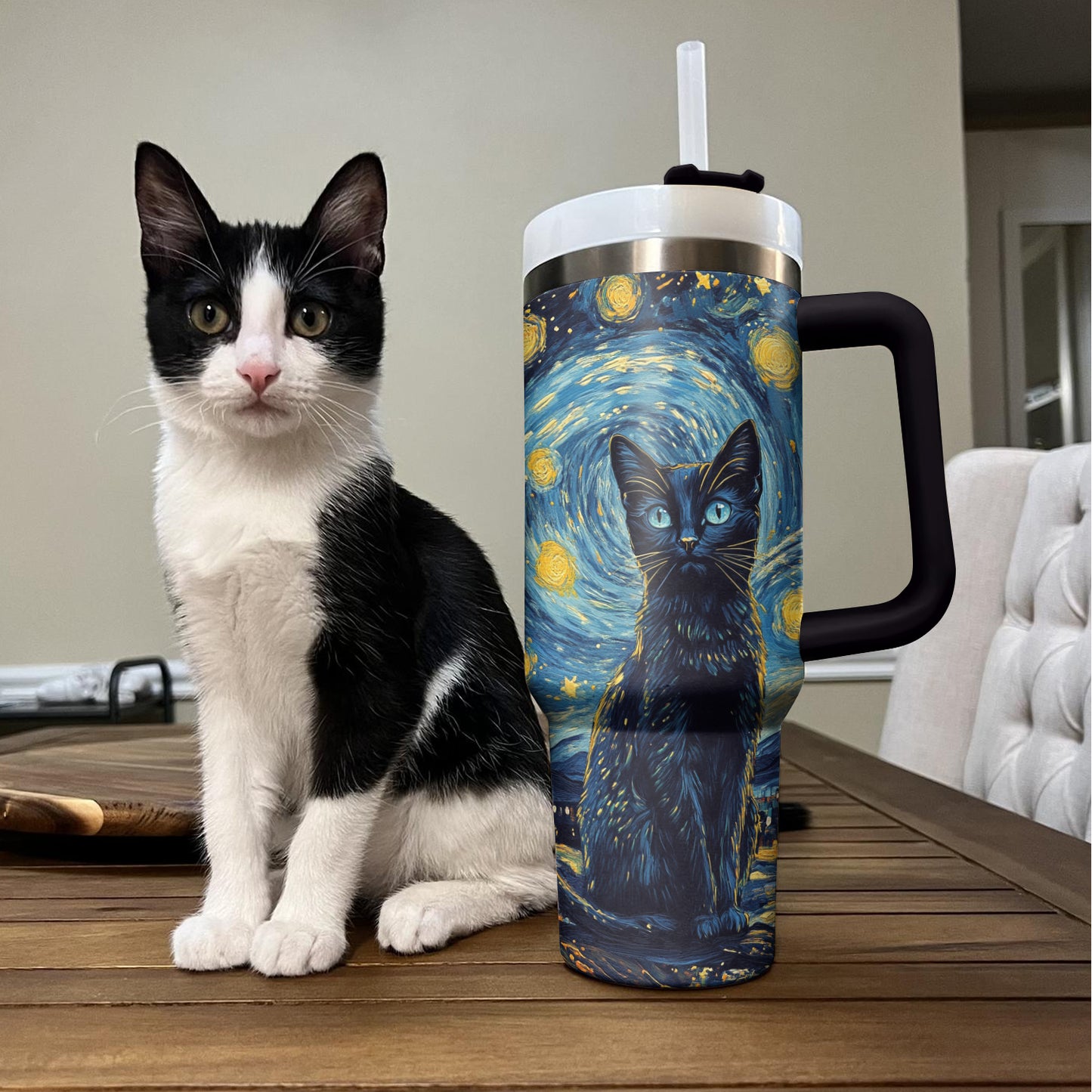 Shineful Tumbler Starry Night Cat