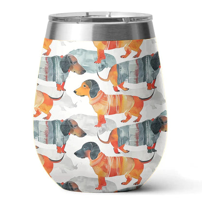 Dachshunds 12 Oz Shineful™ Wine Tumbler Loyal Vq03 12Oz