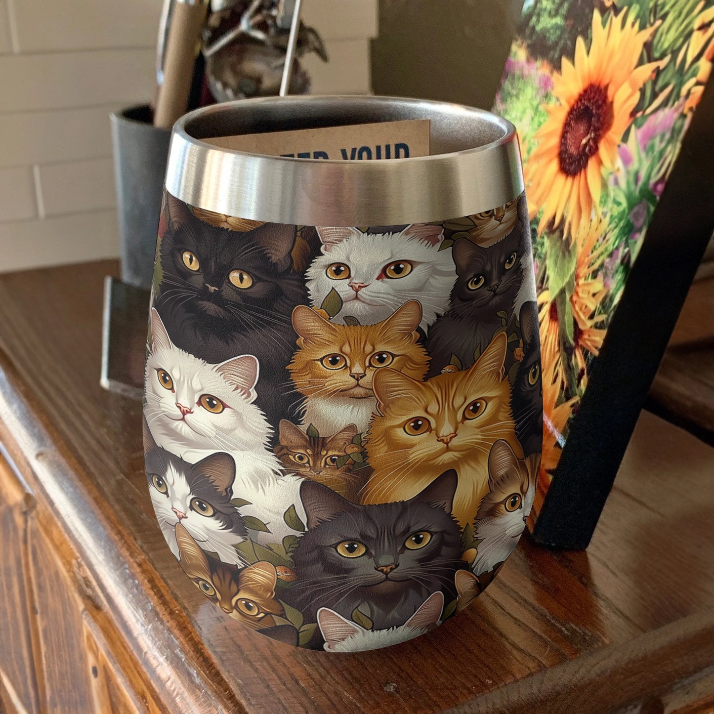 Shineful Wine Tumbler Cat Anime Cat v4