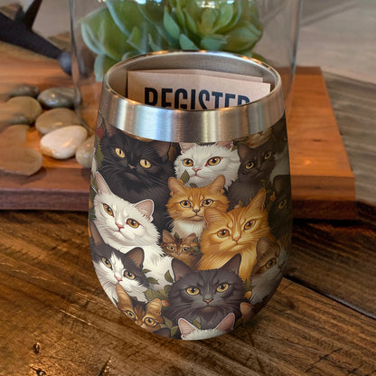 Shineful Wine Tumbler Cat Anime Cat v4