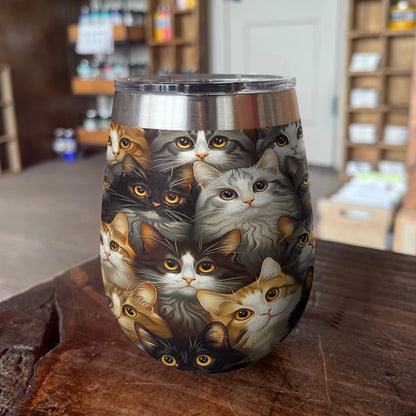 Shineful Wine Tumbler Cat Anime Cat v5