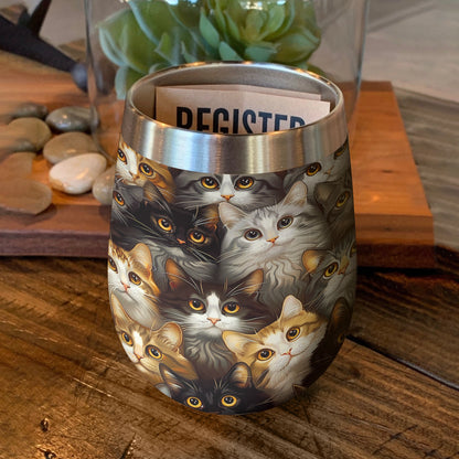 Shineful Wine Tumbler Cat Anime Cat v5