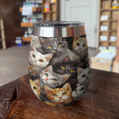 Shineful Wine Tumbler Cat Anime Cat v6