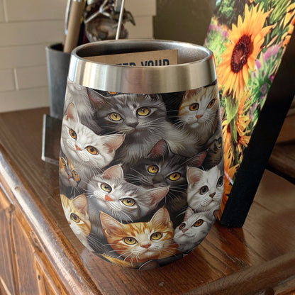 Shineful Wine Tumbler Cat Anime Cat v6