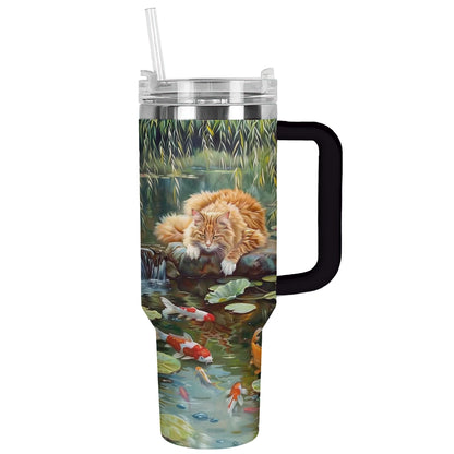 Shineful Tumbler Cat Ornamental Lake